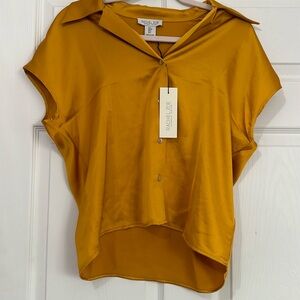 Rachel Zoe size small mustard shirt